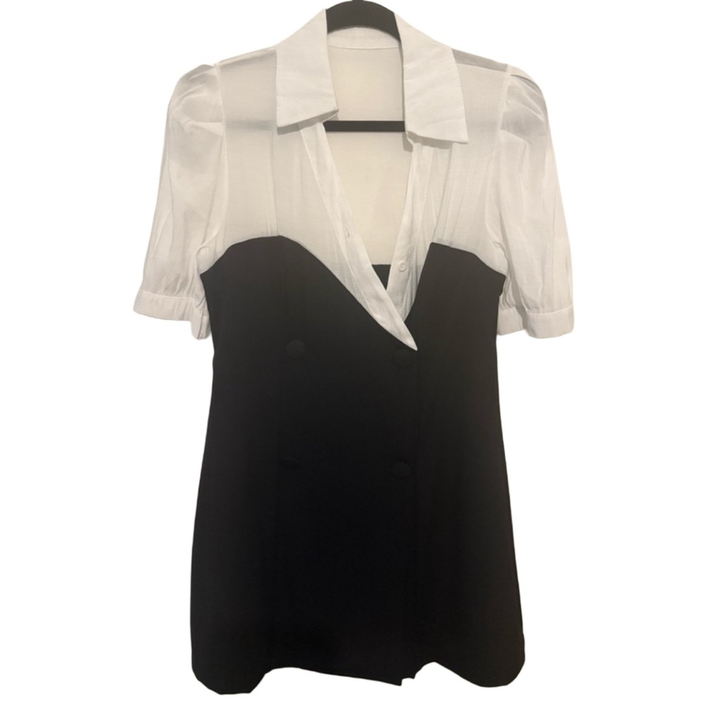 Vintage Black & White Tux Dress